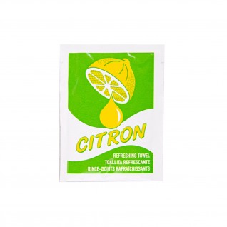 Toalhitas Refrescantes "Citron" 6 x 8 cm Branco Celulose