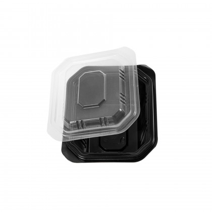 Bandeja + Tampa para Micro-ondas 500 ml 13,9 x 11,9 x 6 cm P