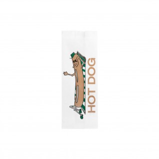 Sacos "Hot Dog" 32 gr/m2 7 + 5 x 18 cm Papel Anti-Gordura