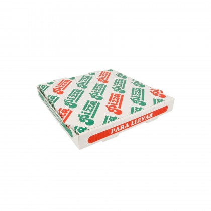 Caixas Pizza Micro-Caneladas 26 x 26 x 3,5 cm Branco