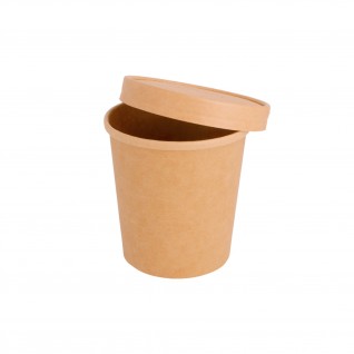 Recipientes c/ Tampa 480 ml 17,7 x 12,5 x 6,3 cm Kraft
