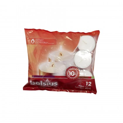 Maxi Tealights Brancas - 10 Horas
