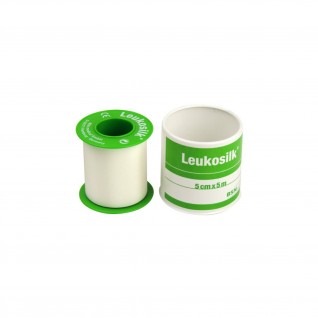 Leukosilk Adesivo em Seda 5 cm x 5 m