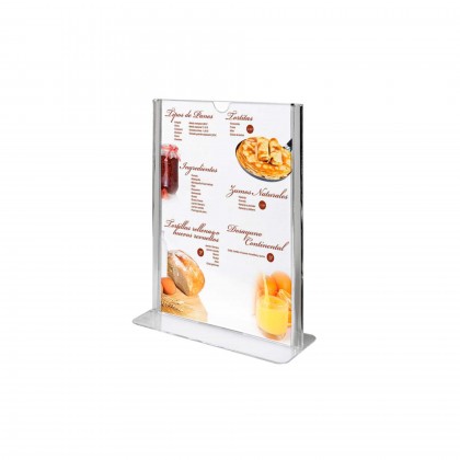Porta Menus de Mesa DIN-A5 14,8 x 21 cm Transparente