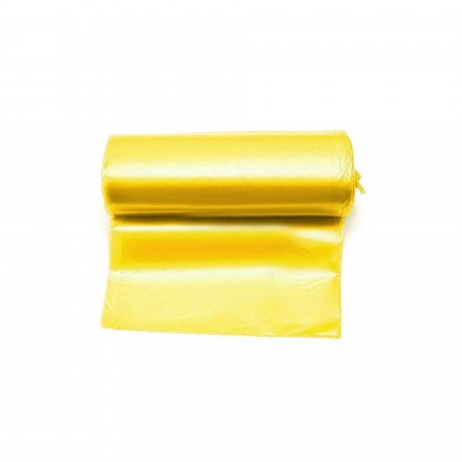 Saco Lixo Rolo Fecho Fácil Amarelo 52 x 60 cm