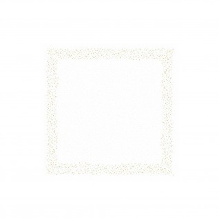 Toalha de Mesa Dunicel® Golden Stardust Branco, 84 x 84 cm