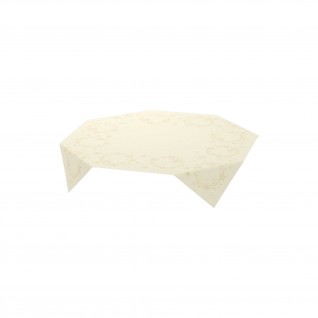 Toalha de Mesa Dunisilk Star Shine Cream, 84 x 84 cm