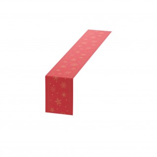 Caminho de Mesa Dunicel Star Shine Vermelho, 0,15 x 20 m