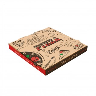Caixas Pizza ThePack Enjoy Pizza 330 gr/m2 32 x 32 x 3,8 cm