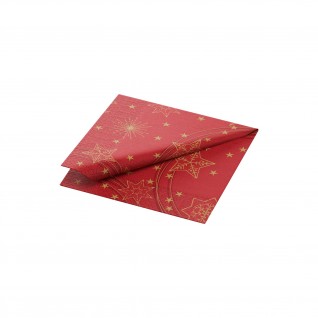 Guardanapo Tissue, 3 F, 24 x 24 cm Star Shine Vermelho