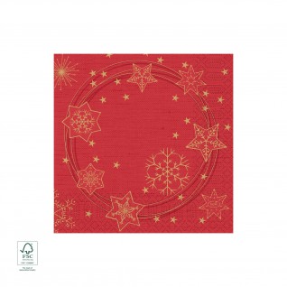 Guardanapo Tissue, 3 F, 33 x 33 cm Star Shine Vermelho