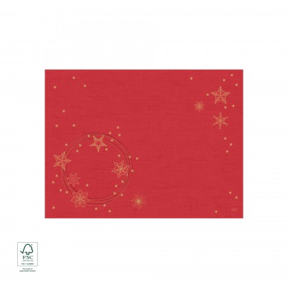 Mantelitos Dunicel 30 x 40 cm Star Shine Vermelho