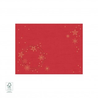 Mantelitos Dunicel® 30 x 40 cm Star Shine Vermelho