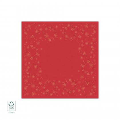 Toalha de Mesa Dunisilk 84 x 84 cm Star Shine Vermelho