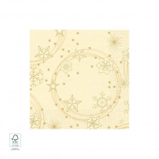 Guardanapo Tissue, 3 F, 40 x 40 cm Star Shine Creme