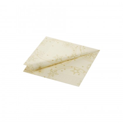 Guardanapo Tissue, 3 F, 40 x 40 cm Star Shine Creme