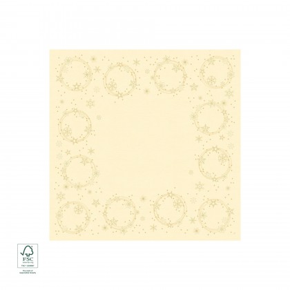 Toalha de Mesa Dunisilk 84 x 84 cm Star Shine Cream