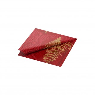 Guardanapo Tissue, 3 F, 40 x 40 cm Elegant Trees Vermelho