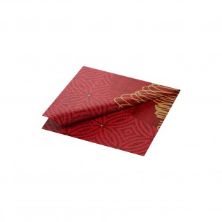 Guardanapo Tissue, 3 F, 33 x 33 cm Elegant Trees Vermelho
