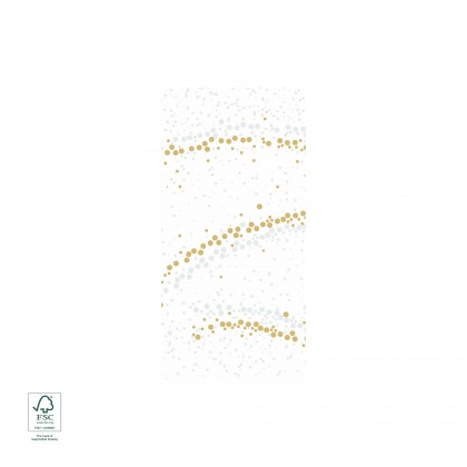 Guardanapos Dunisoft 40 x 40 cm 1/8 Golden Stardust Branco