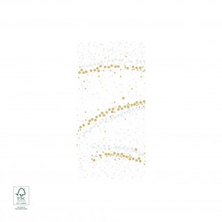 Guardanapos Dunisoft 40 x 40 cm 1/8 Golden Stardust Branco