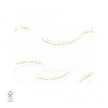 Mantelitos Dunicel 30 x 40 cm Golden Stardust Branco