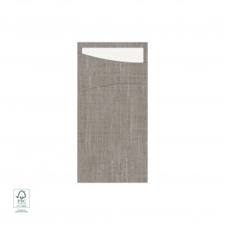 Bolsa p/ Talheres Sacchetto Dunisoft 11,5 x 23 cm Cinzento