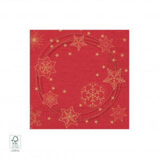Guardanapo Tissue 33 x 33 cm Star Shine Vermelho