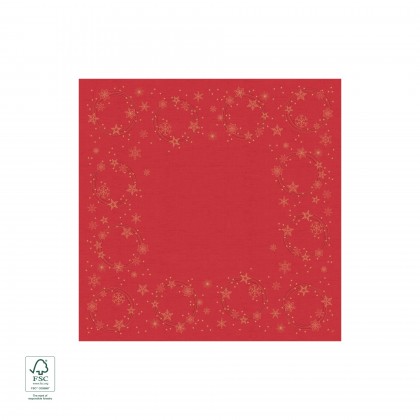 Toalha de Mesa Dunicel Star Shine Vermelho, 84 x 84 cm