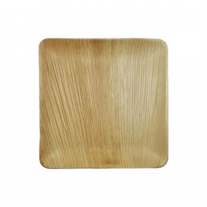 Pratos Quadrados Folha de Palmeira 160 x 160 mm