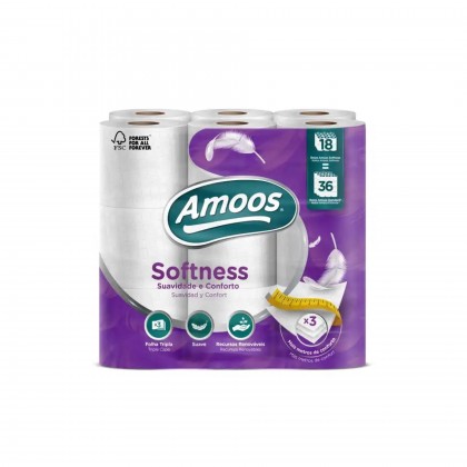 Papel Higinico Amoos Softness 18=36