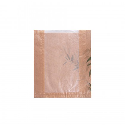 Sacos Po c/ Janela Feel Green 26 + 4 x 30 cm Natural