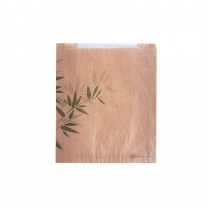 Sacos Po c/ Janela Feel Green 26 + 4 x 30 cm Natural