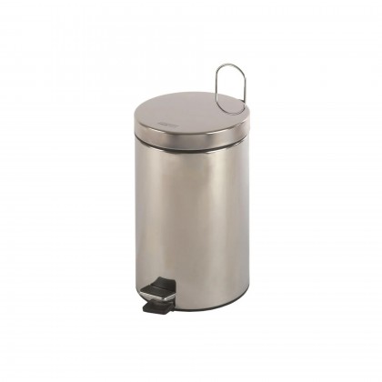 Papeleira c/ Balde e Pedal 5 L Inox Escovado