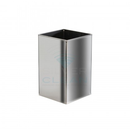 Papeleira Quadrada Inox Acetinado 10 L