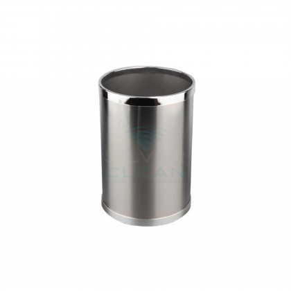Papeleira Redonda Inox Acetinado 10 L