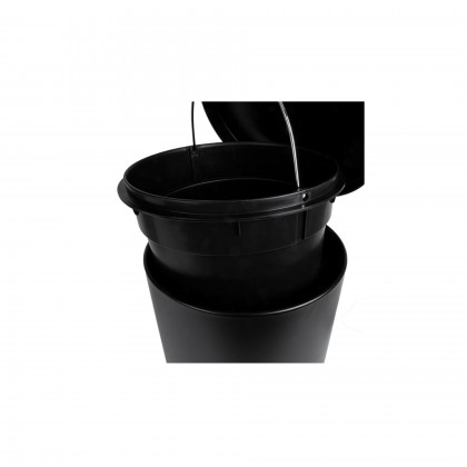 Caixote Lixo c/ Pedal e Balde Interior 20 L Preto