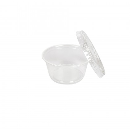 Taas Pequenas + Tampas 60 ml  6,2 x 3,2 cm Transparente PP