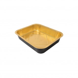 Recipientes Lacados 3600 ml Preto/Ouro Alumnio
