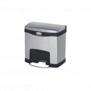 Papeleira com Pedal Frontal Slim Jim 15 L Inox