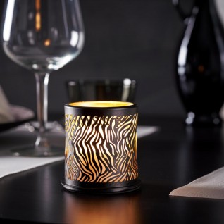 Candelabro Safari Zebra Preto 75 x 75 mm
