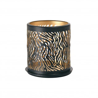 Candelabro Safari Zebra Preto 75 x 75 mm