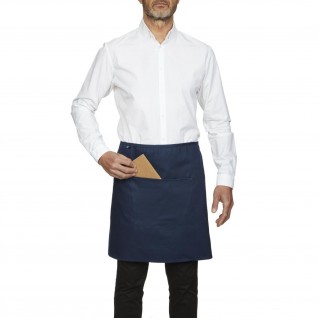 Meio Avental c/ Bolso 100% Algodo Azul Petrleo 75 x 50 cm