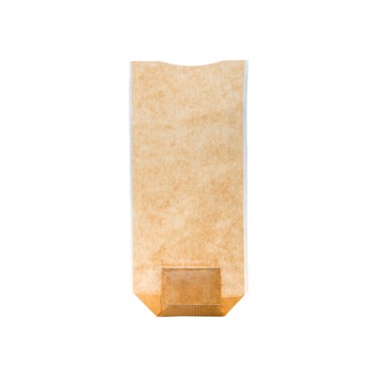 Sacos c/ Base e Janela 14 x 30,5 cm Natural