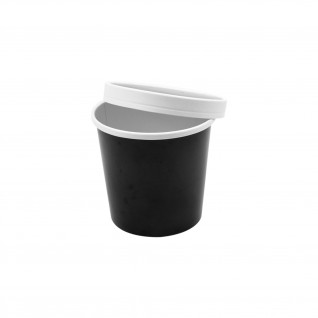 Recipientes c/ Tampas 780 ml  11,7/9,2 x 11 cm Preto