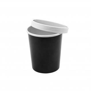 Recipientes c/ Tampas 960 ml  11,7/9,2 x 13,5 cm Preto