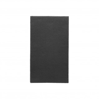 Guardanapos Dobrados 1/6 Double Point 30 x 40 cm Preto Tissu