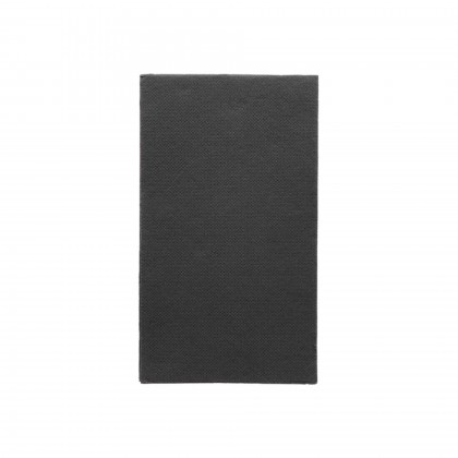 Guardanapos Dobrados 1/6 Double Point 30 x 40 cm Preto Tissu