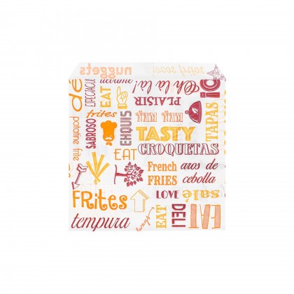 Sacos p/ Batatas Fritas Parole 12 x 12 cm