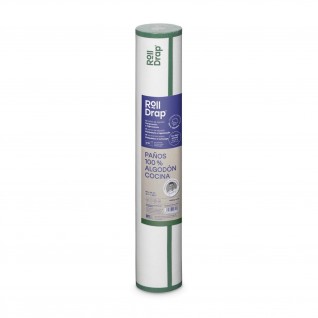 Panos de Cozinha Roll Drap 40 x 64 cm Verde/Branco